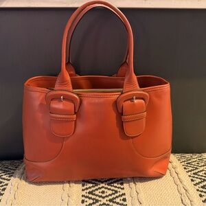 Cole Haan Orange Leather Tote